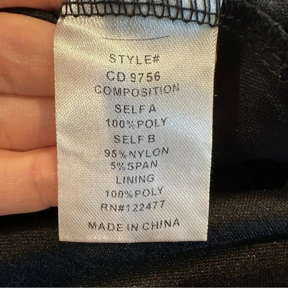 NSR Lace Long Sleeve Ruffle Cuff Black Sheer Mini Cocktail Dress Size Me… - Picture 10 of 12